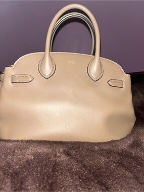 Coach Empire 28 Leather Satchel Dark Stone